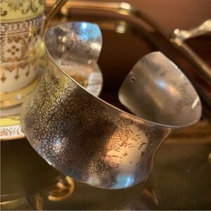 Wide Silver Cuff Bracelet